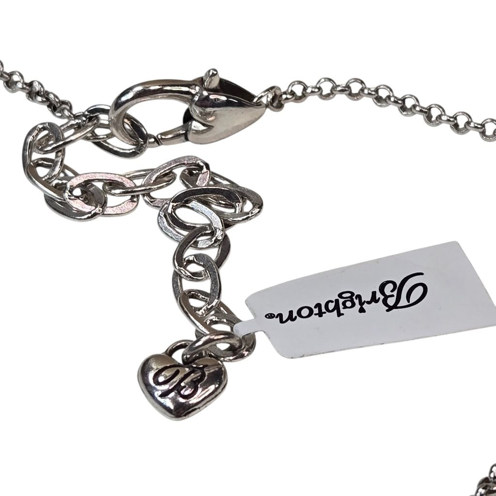 NWT Brighton Necklace Everbloom Sunflower Silvertone Pink Rhinestone November - Picture 6 of 11